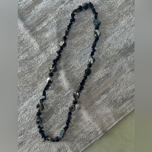 Elegant Black and Silver Beaded Necklace